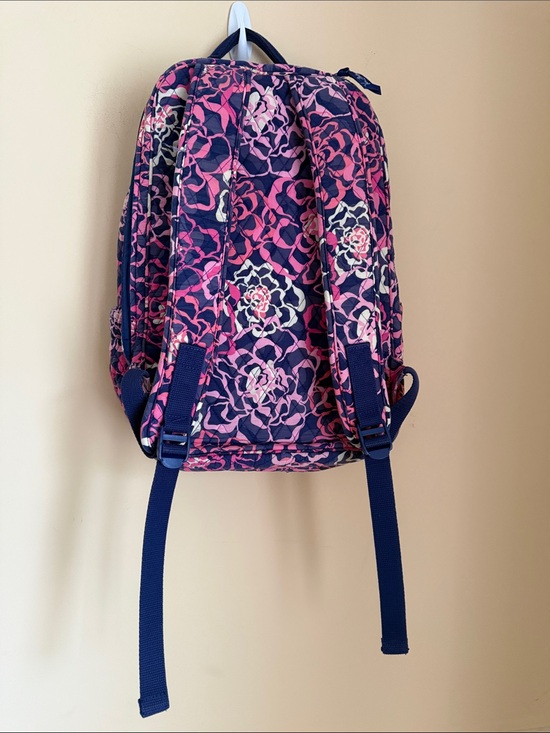 Vera Bradley Floral Quilted Navy and Pink Backpack